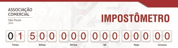 Impostômetro atingiu R$ 1,5 trilhão (Foto: Reprodução/ACSP)