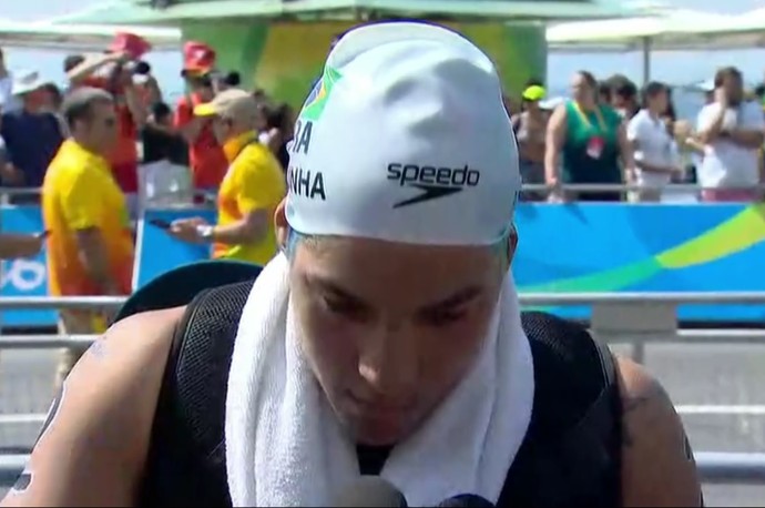 Ana Marcela Cunha maratona aquática (Foto: Reprodução SporTV)