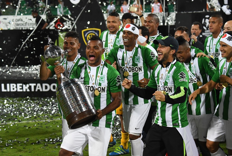 Atletico Nacional campeão da Libertadores com Borja e Berrío. Dupla já não joga mais no ataque (Foto: AFP)