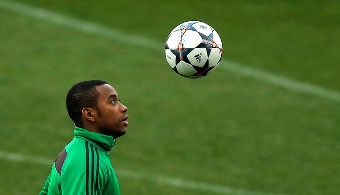 Robinho no treino do Milan (Foto: AP)