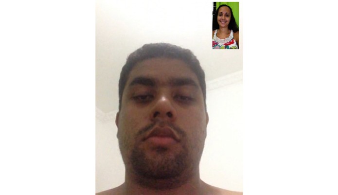 Imagem mostra videoconferência do FaceTime realizada pelo iPad (Foto: Aline Jesus/Reprodução) Imagem mostra videoconferência do FaceTime realizada pelo iPad (Foto: Aline Jesus/Reprodução)