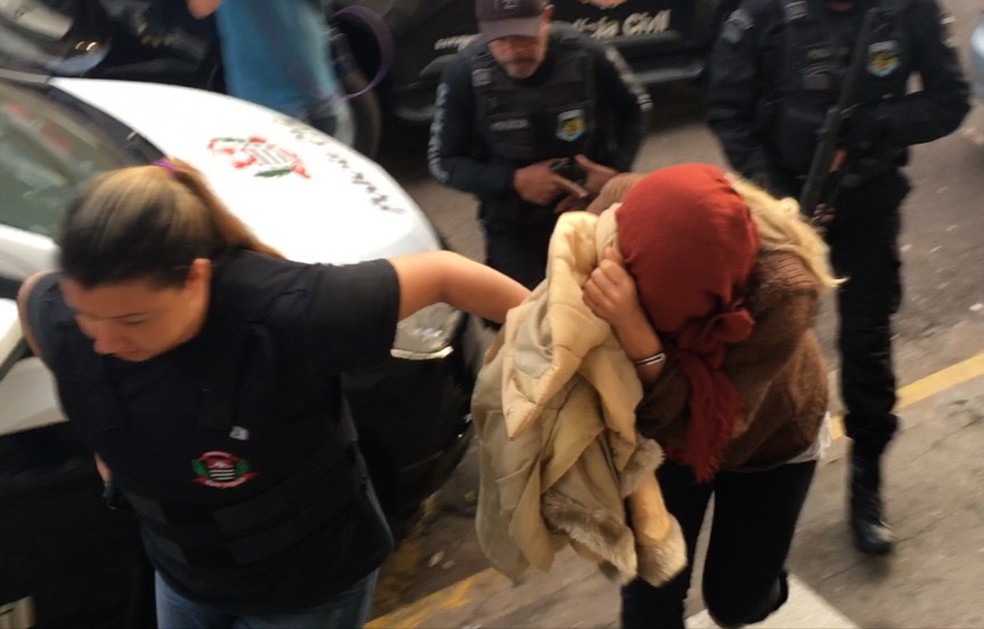 Luana Don passou pela Delegacia de Presidente Prudente para realizar exames médicos (Foto: Stephanie Fonseca/G1)