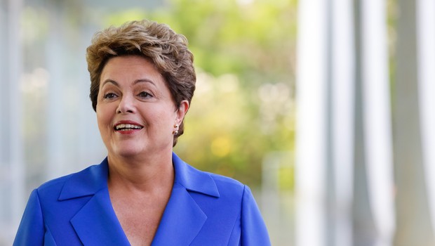 Dilma Rousseff durante entrevista coletiva no Palácio da Alvorada (Foto: Ichiro Guerra/ Dilma 13)