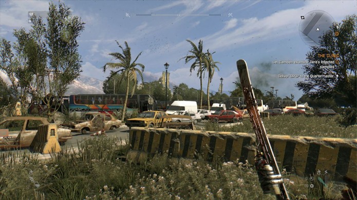 Antes da atualização, observe bem a grama de Dying Light (Foto: Reprodução/GearNuke)