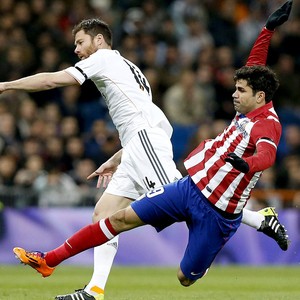 Diego Costa jogo do Real Madrid contra o Atlético de Madrid (Foto: EFE)