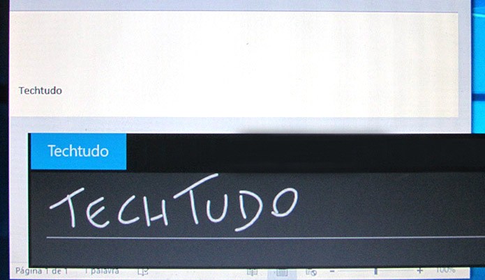 Escreva na tela e veja o texto convertido automaticamente (Foto: Reprodução/Paulo Alves)