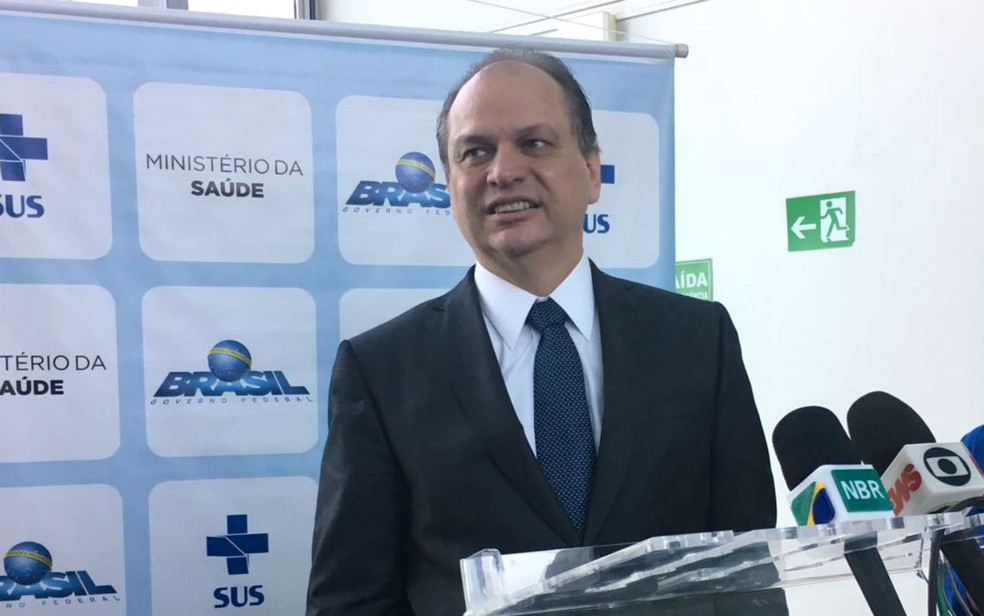 Ministro da Saúde, Ricardo Barros, em coletiva de imprensa em Brasília (Foto: Luiza Garonce/G1)