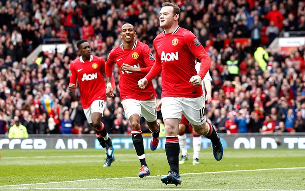 Rooney, Manchester United x Aston Villa (Foto: AP)