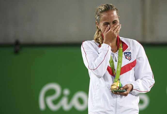 Monica Puig, Porto Rico, ouro no tênis feminino (Foto: Toby Melville/REUTERS)