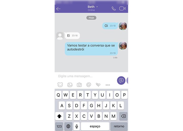 Selecione um contato e abra uma conversa (Foto: Reprodução/Karen Malek)