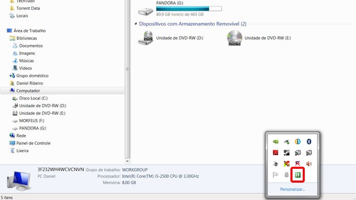 Acesse o AutoHotkey através de seu atalho na barra de ferramentas (Foto: Reprodução/Daniel Ribeiro)