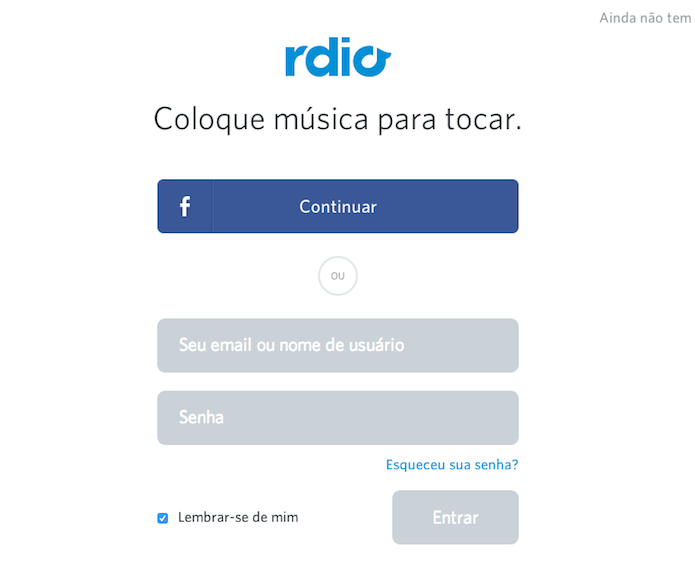 Realizando login no Rdio para autorizar que o Playlist Exchance transfira as listas para o Spotify (Foto: Reprodução/Marvin Costa)
