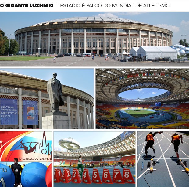 Mosaico Estádio Olímpico de Moscou (Foto: Editoria de arte / Globoesporte.com)