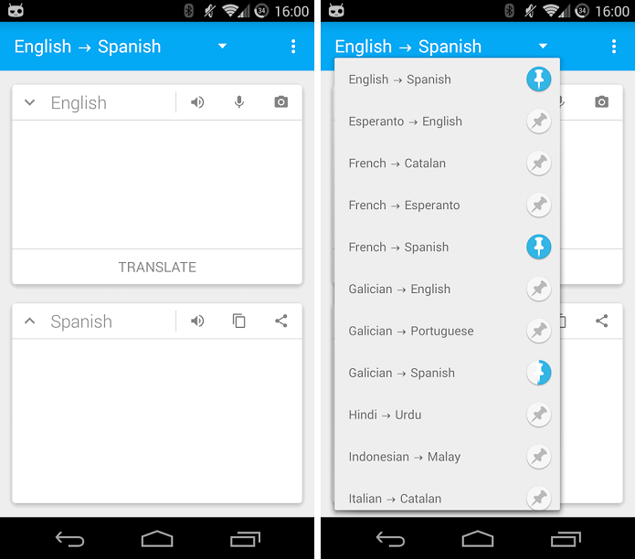 Tradutor para o Android aceita comandos de voz e fotos (Foto: Divulgação)