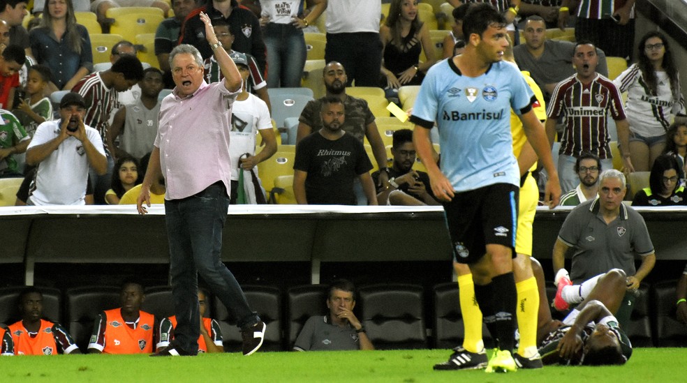 Abel Braga durante Fluminense 0 x 2 Grêmio no Maracanã (Foto: MAILSON SANTANA/FLUMINENSE FC.)