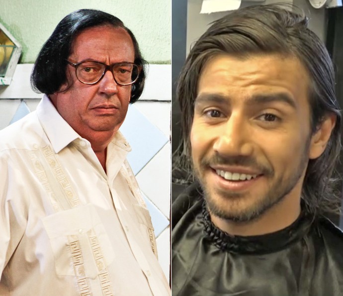 Mariano corta o cabelo e se compara ao personagem Beiçola de 'A Grande Família' (Foto: Paulo Belote / Vídeo Show / TV Globo)