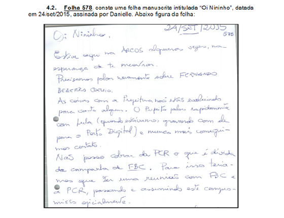 Documento encontrado pela PF em poder de Antônio Carlos Vieira da Silva (Foto: Reprodução)