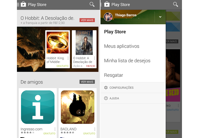 Google Play é bem fácil de navegar (Foto: Thiago Barros/TechTudo) Google Play é bem fácil de navegar (Foto: Thiago Barros/TechTudo)