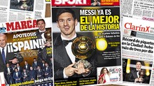 Valor de Messi sobe 12,3% com o quarto troféu da Bola de Ouro (Reprodução)