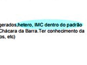 Vaga para garçom pede hétero magro em Campinas (Foto: Reprodução / Processo)