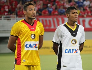 Rafael, Ricardo Lopes e Jozicley - Globo FC (Foto: Fabiano de Oliveira)