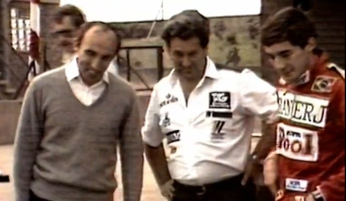 FRAME - Frank Williams e Ayrton Senna (Foto: Reprodução / Youtube)