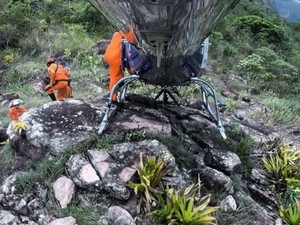 Resgate na região da Chapada Dimantina (Foto: Divulgação / Corpo de Bombeiros)