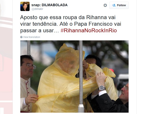 Meme da Rihanna no Rock in Rio (Foto: Reprodução/Twitter)