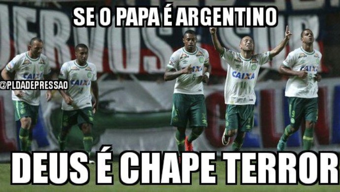 Chapecoense papa (Foto: Reprodução/Twitter)