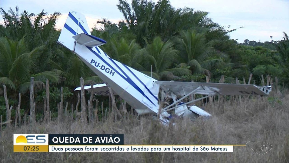 Avião monomotor cai em propriedade rural de Jaguaré no ES Espírito