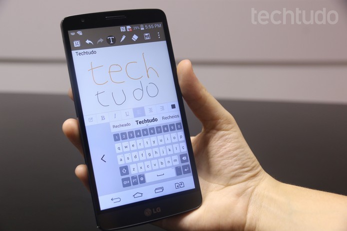 Tela do LG G3 Stylus (Foto: Lucas Mendes/TechTudo)