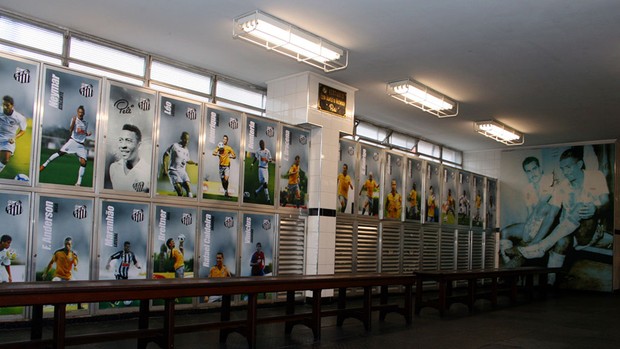 vestiário santos (Foto: Anderson Rodrigues / Globoesporte.com)