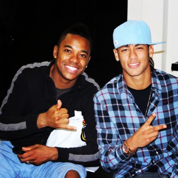 Futuro alvo do Santos, Robinho posta foto com Neymar: &#39;meu parça&#39; (Foto: Reprodução/Instagram)
