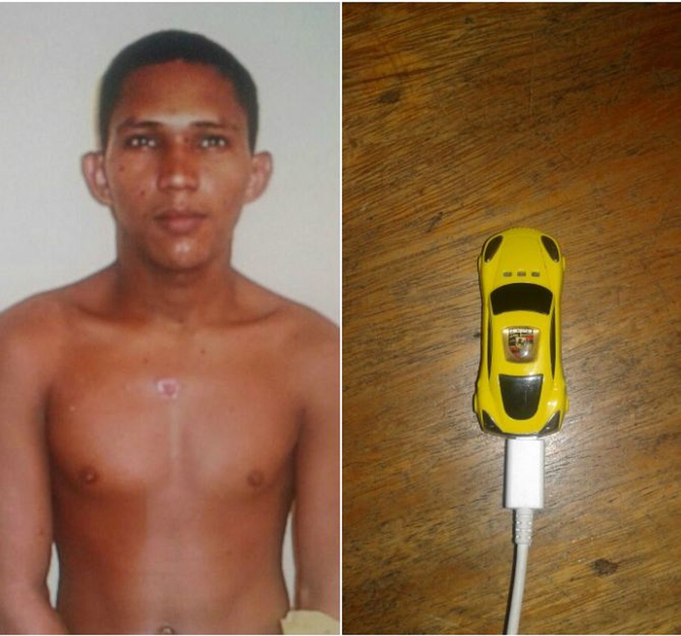 Preso engoliu celular em formato de carrinho e teve que passar por cirurgia  (Foto: Arquivo/Iapen )