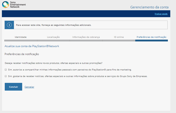 PSN: como criar seu cadastro. (Foto: Reprodução/ Emanuel Schimidt)