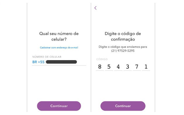 Como criar uma conta no Snapchat (Foto: Reprodução/Luana Marfim) Como criar uma conta no Snapchat (Foto: Reprodução/Luana Marfim)