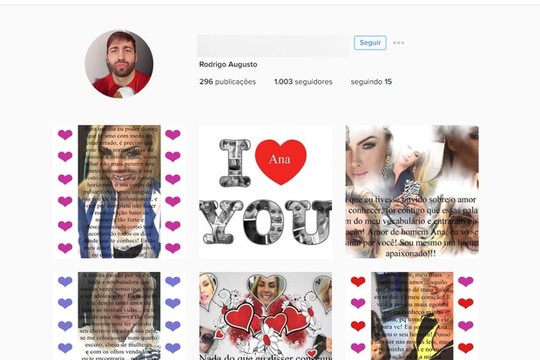 Ana Hickmann_pagina do agressor Rodrigo de Pádua (Foto: Arquivo pessoal/reprodução do Instagram) Ana Hickmann_pagina do agressor Rodrigo de Pádua (Foto: Arquivo pessoal/reprodução do Instagram)