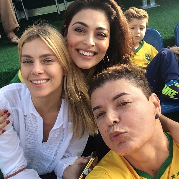 Carolina Dieckmann, Juliana Paes e David Brazil (Foto: Instagram / Reprodução)