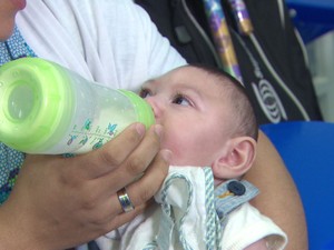 Bebê com microcefalia no Recife (Foto: Reprodução/TV Globo)