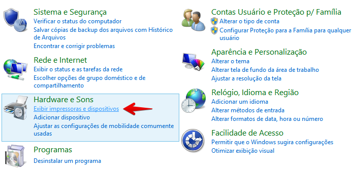 Acesse as configura??es de dispositivos (Foto: Reprodu??o/Helito Bijora) 