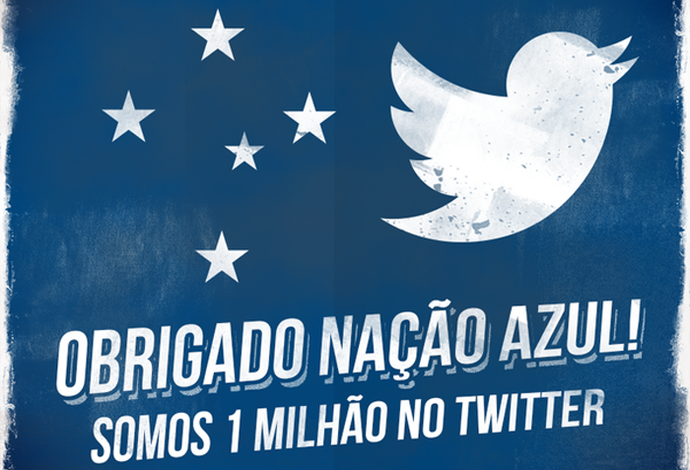 Cruzeiro chega a um milhão de seguidores no Twitter (Foto: Reprodução/Twitter)