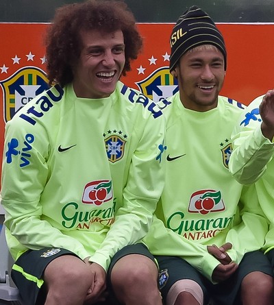 David Luiz, Neymar e Thiago Silva, Copa do Mundo (Foto: Getty Images)