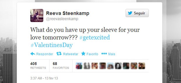Reprodução twitter Reeva Steenkamp namorada de oscar Pistorius  (Foto: Reprodução / Twitter)