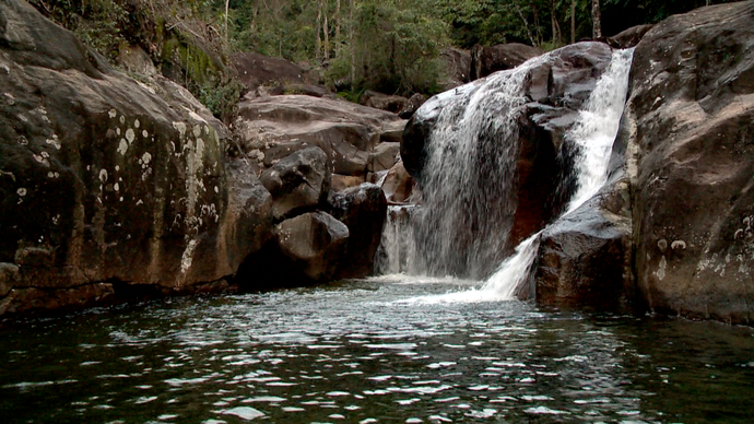 Uma das cachoeiras do complexo de Hidrolândia (Foto: Divulgação / TV Gazeta ES)