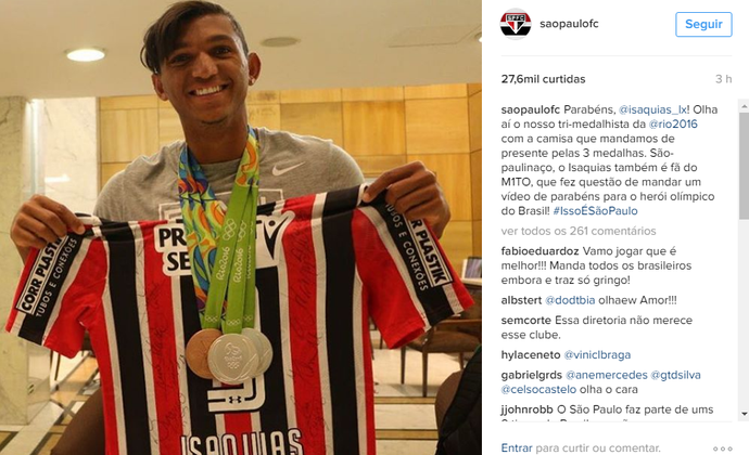Isaquías Queiroz Olimpíada  (Foto: Reprodução/Instagram)