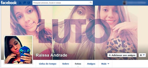 Raissa Pinheiro Andrade, de 16 anos, morreu após ser atingida por uma facada no peito  (Foto: Reprodução/Facebook)