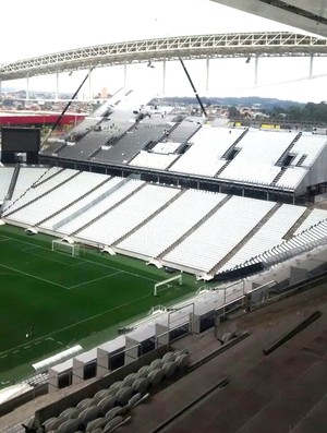 Arena Corinthians já contabiliza 6 mil cadeiras provisórias retiradas