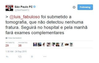 Twitter São Paulo Luis Fabiano (Foto: reprodução)