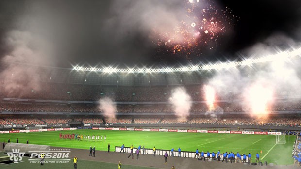 Estádio faz festa para receber equipes em &#39;PES 2014&#39; (Foto: Divulgação/Konami)