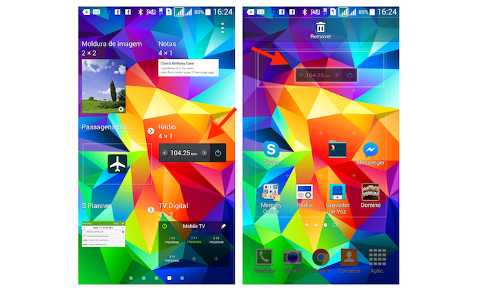 Adicionando um novo Widget na tela do Galaxy Gran Prime Duos (Foto: Reprodução/Marvin Costa)
